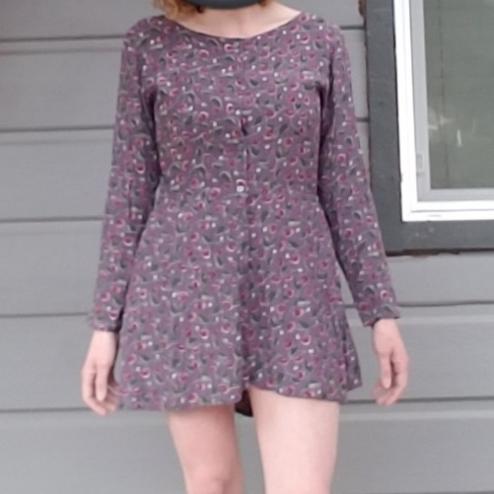 Vintage purple rayon dress